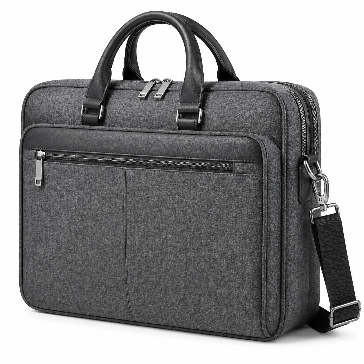 Sacoche ordinateur portable 15 pouces avec bandoulière amovible - Gris foncé