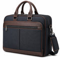 Sacoche pour ordinateur portable 15 pouces bleu marine et marron