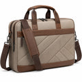 Sacoche pour ordinateur portable 15 pouces beige et marron