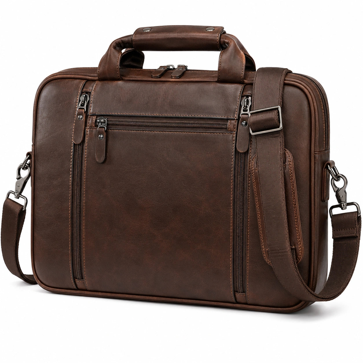 Sacoche pour Ordinateur Portable 15 pouces Marron avec Sangle Ajustable