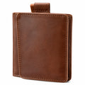 Portefeuille compact marron à compartiments pour cartes
