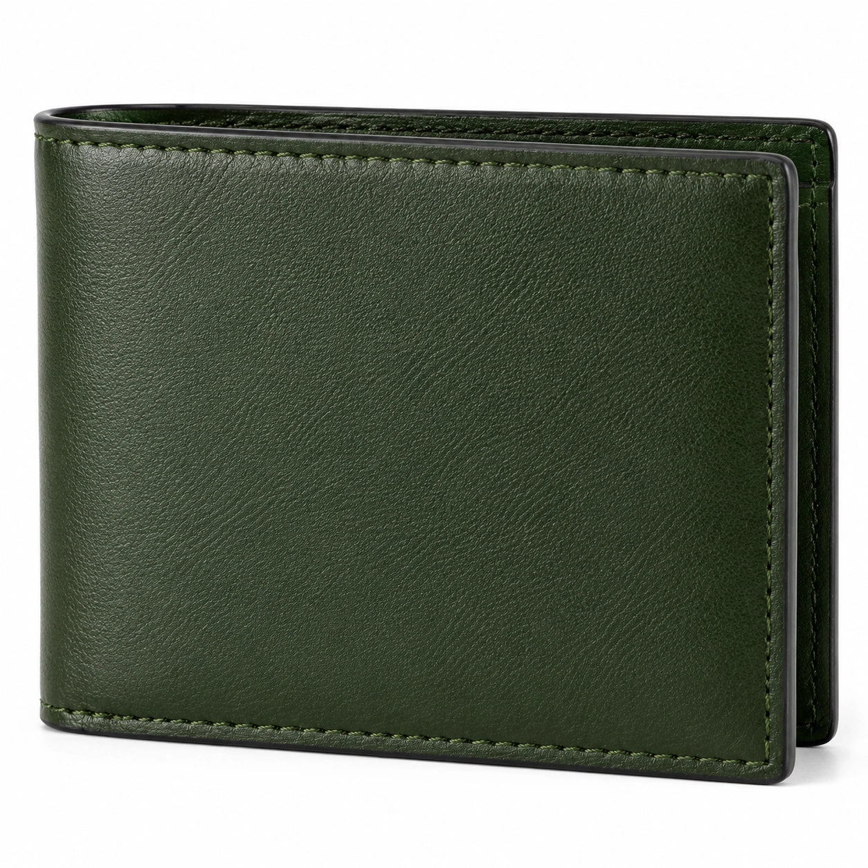 Portefeuille Classique Vert avec Fentes Multiples