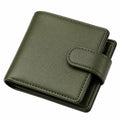 Portefeuille en vert avec bouton pression
