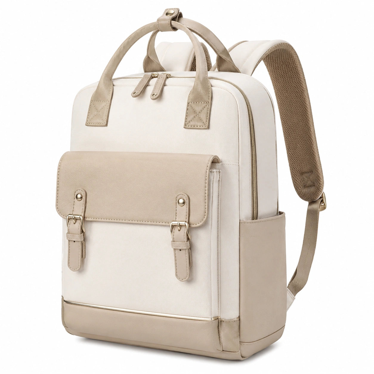 Sac à dos beige pour ordinateur portable 15 pouces