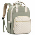 Sac à dos moderne vert et beige avec poches multiples