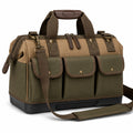 Sac à outils polyvalent kaki et marron avec sangles ajustables